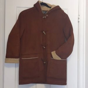 Ralph Lauren Microsuede Shearling Coat